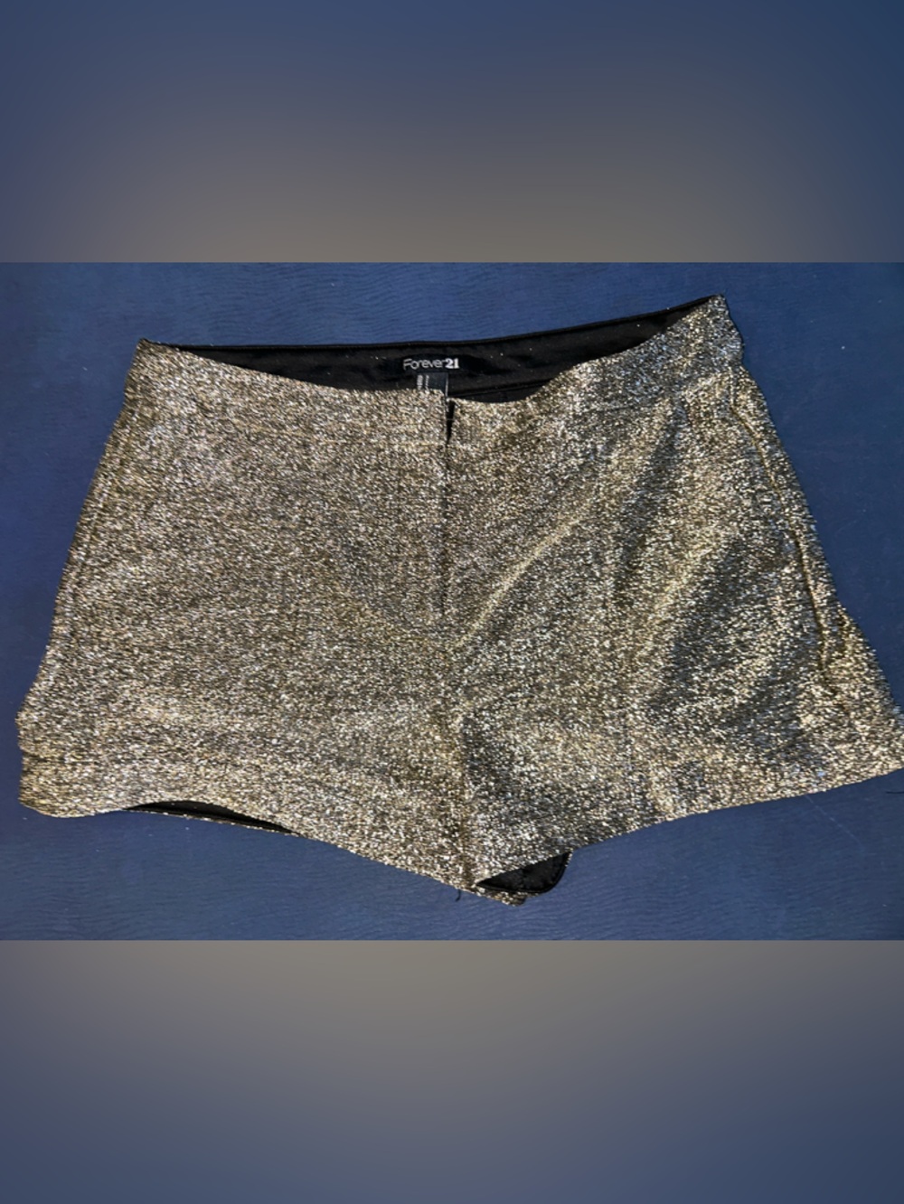 Forever 21 Gold Glitter Party Shorts
